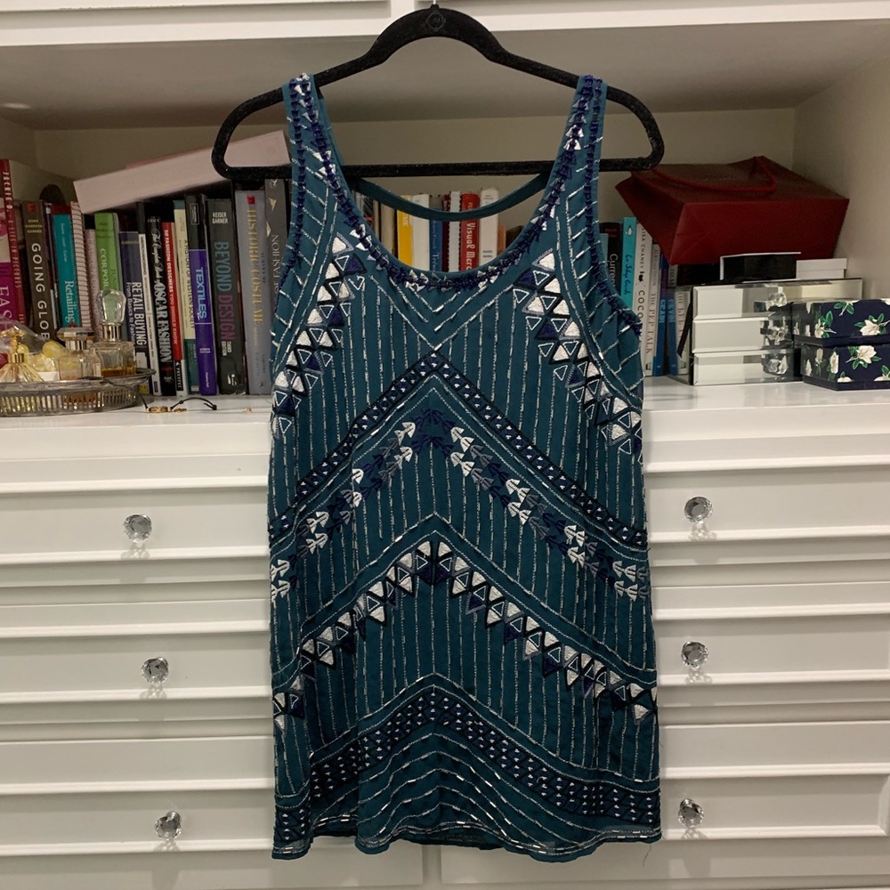 FREE PEOPLE EMBROIDERED AND BEADED DRESS